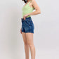 Judy Blue Double Button Waistband Denim Shorts Plus Size - DAVERRI FASHIONS