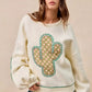 BiBi Cactus Embroidered Fleece Sweatshirt - DAVERRI FASHIONS