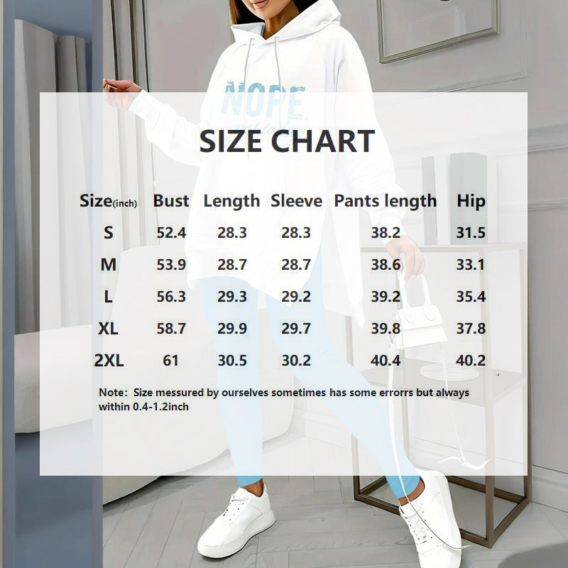 Leggings & Nope Not Today Oversized Split Hem Hoodie Loungewear Set | Loungewear Sets Daverri Fashions
