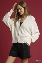 Umgee Button-Front V-Neck Knit Cardigan | Cardigans Daverri Fashions