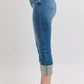 Judy Blue Full Size Skinny Cuff Capris Jeans with Pockets - DAVERRI FASHIONS