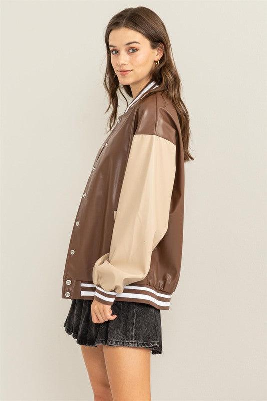 Game On Colorblock Baseball Jacket Jackets