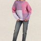 VERY J Color Block Mock Neck Drop Shoulder Sweater Sweaters