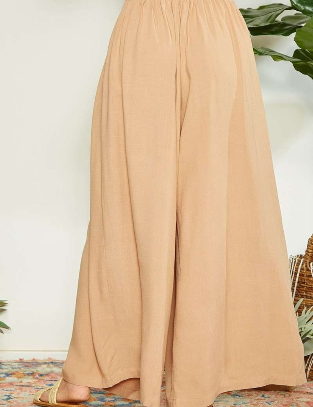 Mittoshop Wrap Pleating Detail Wide Leg Pants