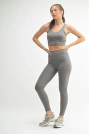 MONO B Venice Cloud Light Contour High-Waisted Leggings | Daverri Fashions