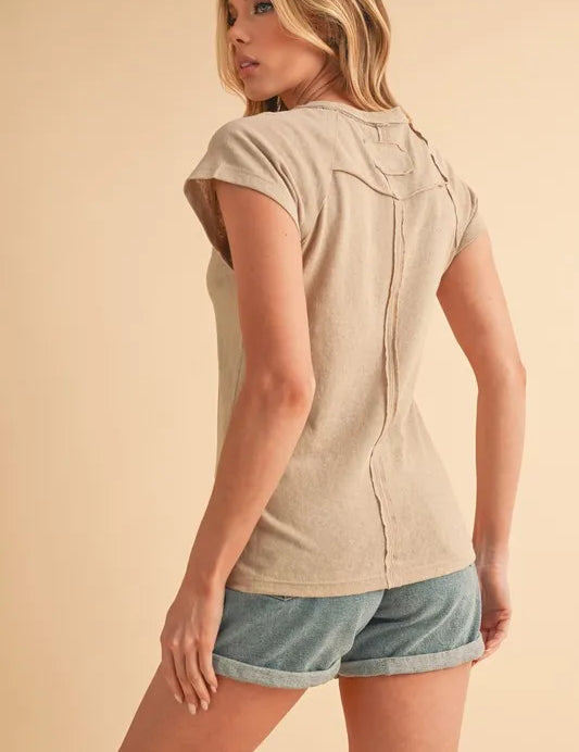 Aemi+Co Round Neck Short Sleeve T-Shirt | T-Shirts Daverri Fashions