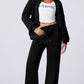 Drop Shoulder Zip Up Jacket and Drawstring Pants Active 2pcs Set - DAVERRI FASHIONS