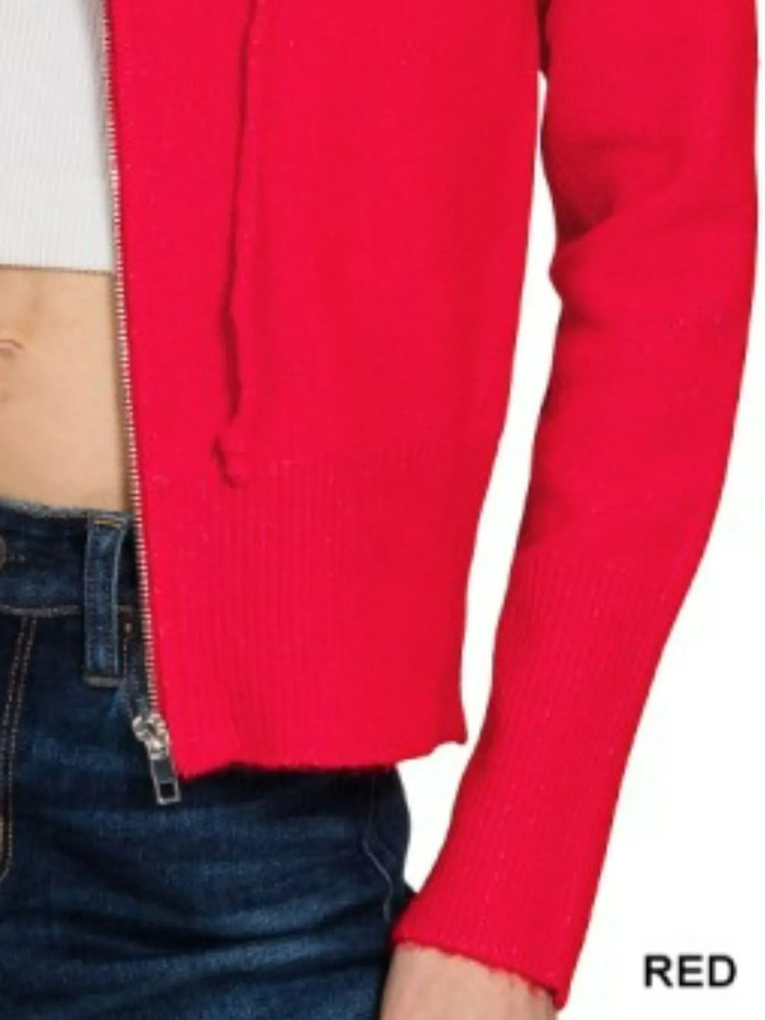 Zenana Drawstring Zip Up Hooded Cardigan Cardigans