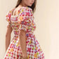 Davi & Dani Fruits Printed Smocking Mini Dress - DAVERRI FASHIONS