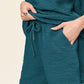 Double Take Full Size Texture Short Sleeve T-Shirt and Drawstring Shorts Set Outfit Sets