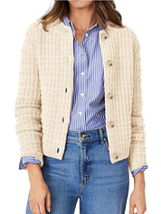 Textured Knit Button-Front Cardigan | Cardigans Daverri Fashions