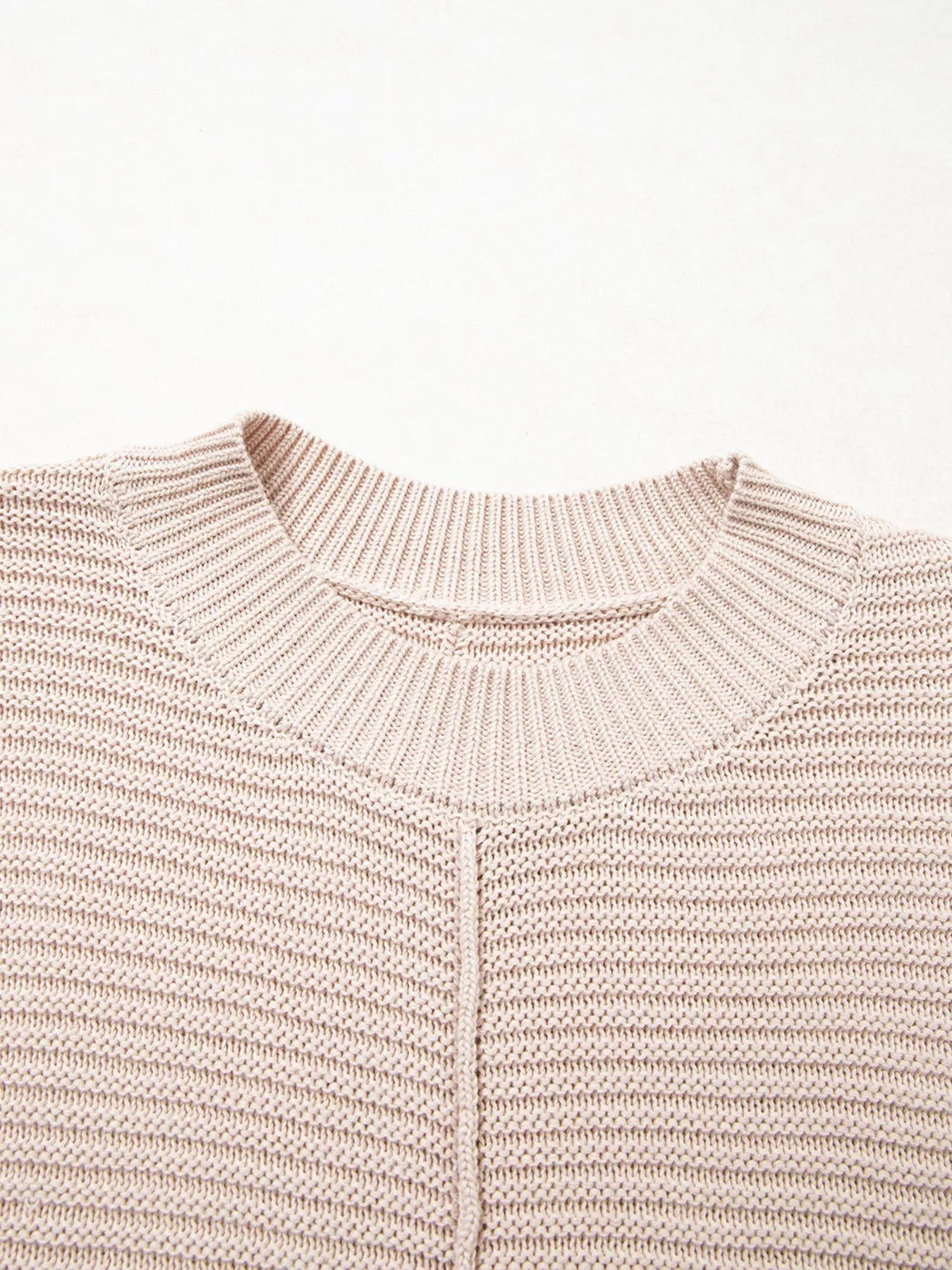 Texture Knitted Dropped Shoulder Sweater | Sweaters Daverri Fashions