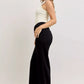 Judy Blue high-waisted wide-leg jeans in black with side pockets
