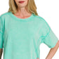 Zenana Acid Washed Short Sleeve Tee & Shorts Set Outfit Sets