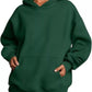 Dark green oversized kangaroo pocket long sleeve hoodie