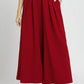 Umgee Elastic Waist Wide Leg Pants CRIMSON Pants