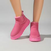 Round Toe Platform Ankle Boots - DAVERRI FASHIONS