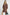 Umgee Notched Shift Dress with Trim Detail Mocha