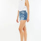 Kancan Full Size High Rise Raw Hem Denim Shorts - DAVERRI FASHIONS