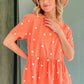 And The Why Pom Pom Polka Dots Short Sleeve Top