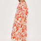 Umgee Floral Print Tiered Midi Dress Midi Dresses