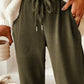 Daverri Fashions olive green corduroy pants with drawstring waist