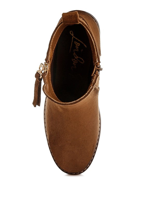 Tigris Microfiber Zipper Boots | Boots Daverri Fashions