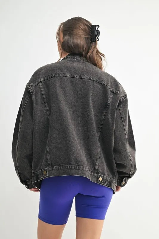 MONO B Boxy-Cut Denim Jacket