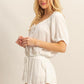 HYFVE Drawstring Hem Short Sleeve Top and Skort Set Outfit Sets