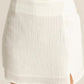 HYFVE Off White Ruched Bra Top and Mini Skirt Set Skirt Sets