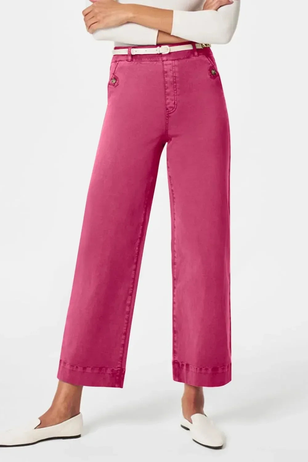 High Waist Jeans with Pockets - DAVERRI FASHIONS