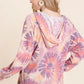 BiBi Circular Tie Dye Print Terry Hoodie with Kangaroo - DAVERRI FASHIONS