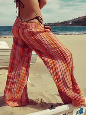 Striped Wide Leg Pants | Pants Daverri Fashions