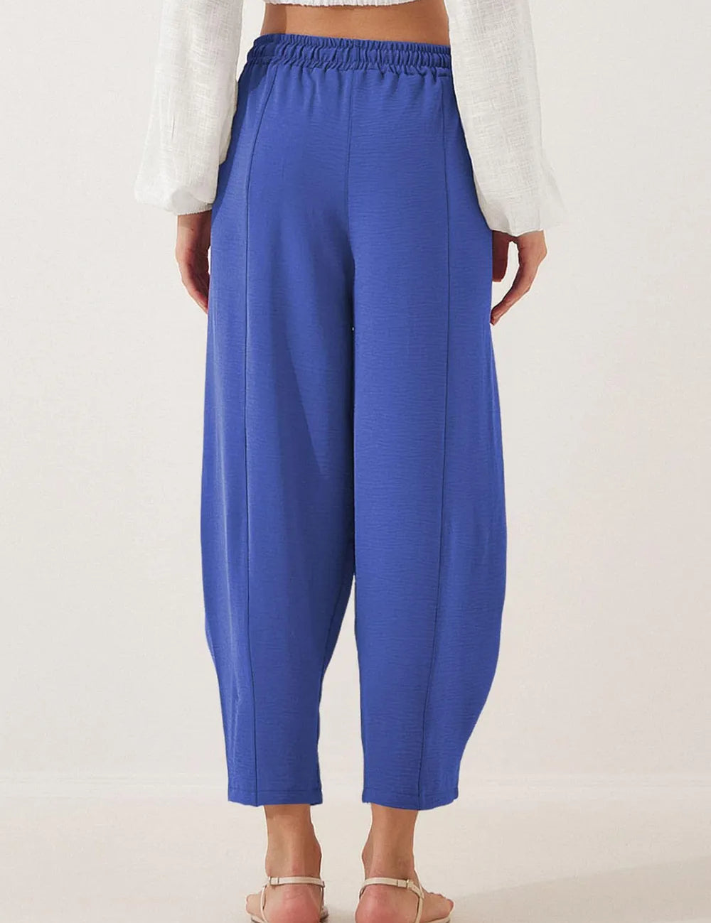 Full Size Drawstring Cropped Jogger Pants Plus Size | Pants Daverri Fashions