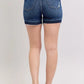 Judy Blue High Waist Tummy Control Destroy Release Hem Denim Shorts