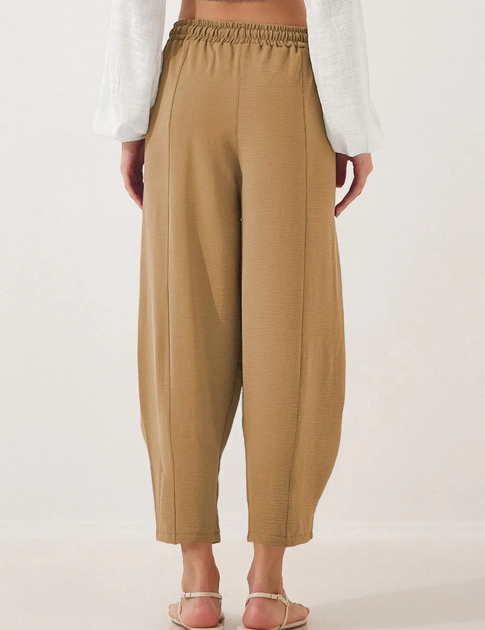 Full Size Drawstring Cropped Jogger Pants Plus Size | Pants Daverri Fashions