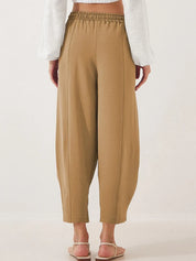 Full Size Drawstring Cropped Jogger Pants Plus Size | Pants Daverri Fashions
