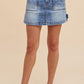 Annie Wear Cargo Denim Mini Skirt - DAVERRI FASHIONS