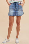 Annie Wear Cargo Denim Mini Skirt - DAVERRI FASHIONS