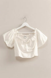 HYFVE Puff Sleeve Sweetheart Neck Top | Tops Daverri Fashions