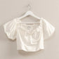 HYFVE Puff Sleeve Sweetheart Neck Top