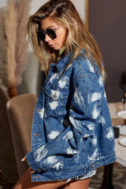 BiBi Washed Tie Dye Denim Jacket | Denim Jackets Daverri Fashions