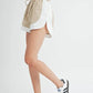 MABLE Drawstring Waist Contrast Trim Detail Shorts Shorts