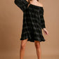 Umgee Off-Shoulder Balloon Sleeve Velvet Mini Dress Mini Dresses