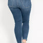 Judy Blue Full Size High Rise Button Fly Skinny Jeans Plus Size - DAVERRI FASHIONS