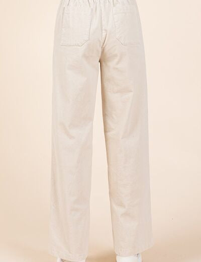 Mittoshop Corduroy Back Elastic Waist Pants