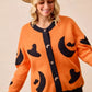 BiBi Halloween Witch Hat Moon Bat Artwork Cardigan - DAVERRI FASHIONS