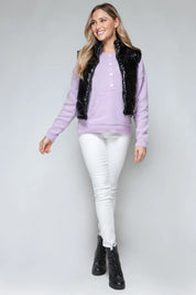 Snobbish Zip Up Turtleneck Shiny Quilted Vest | Vest Jackets Daverri Fashions