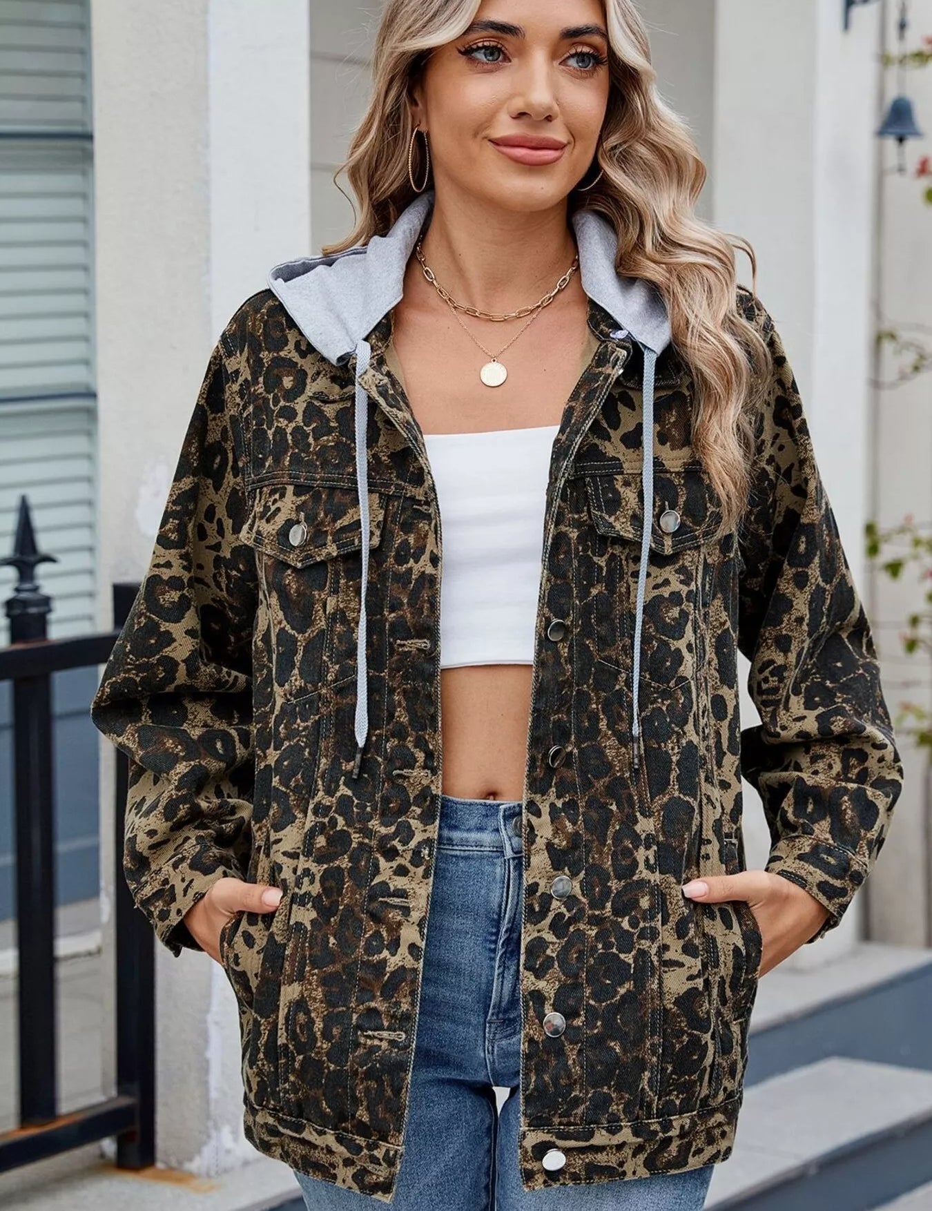 Button Up Long Sleeve Denim Jacket | Denim Jackets Daverri Fashions