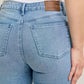 Judy Blue Full Size Mid Rise Bootcut Jeans with Contrast Wash & Front Patch Pockets Plus Size - DAVERRI FASHIONS